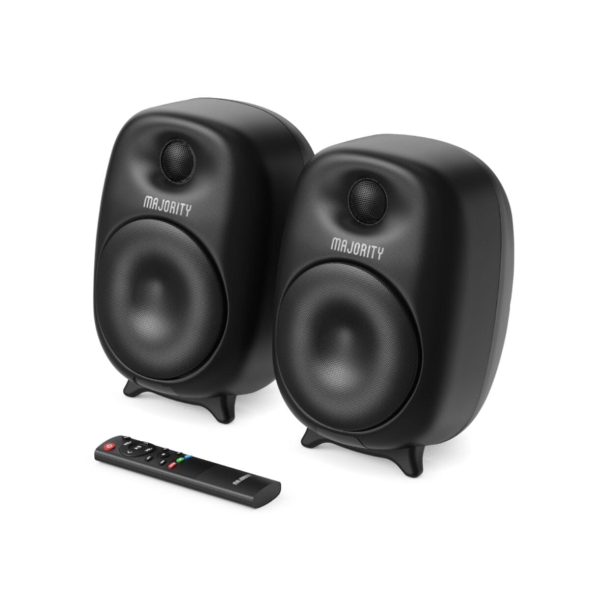 Majority D80 Active Bookshelf Speakers - Bluetooth, HDMI, USB - 80W - K&B Audio