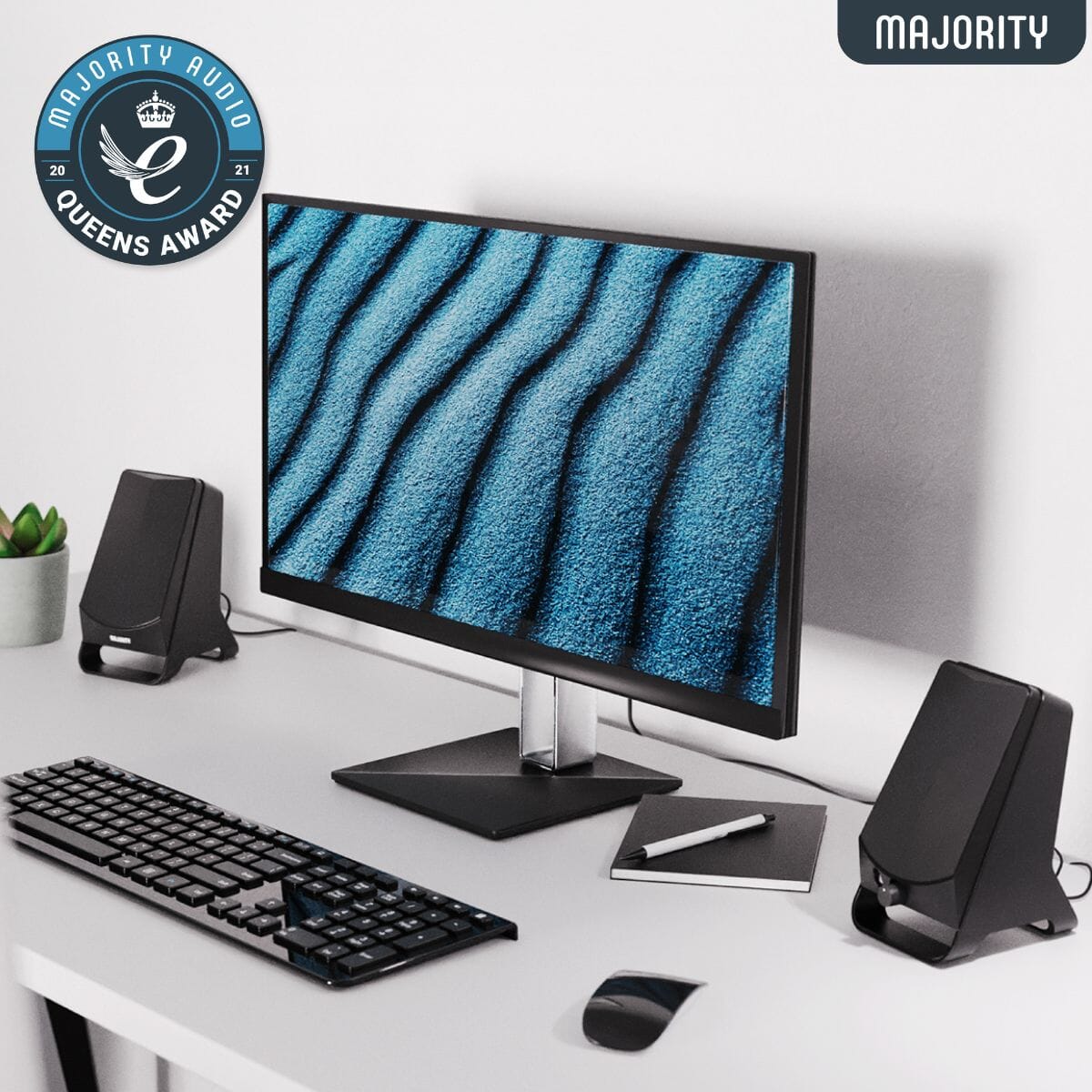 Majority DX10 PC Speakers - USB & AUX - Plug & Play - K&B Audio