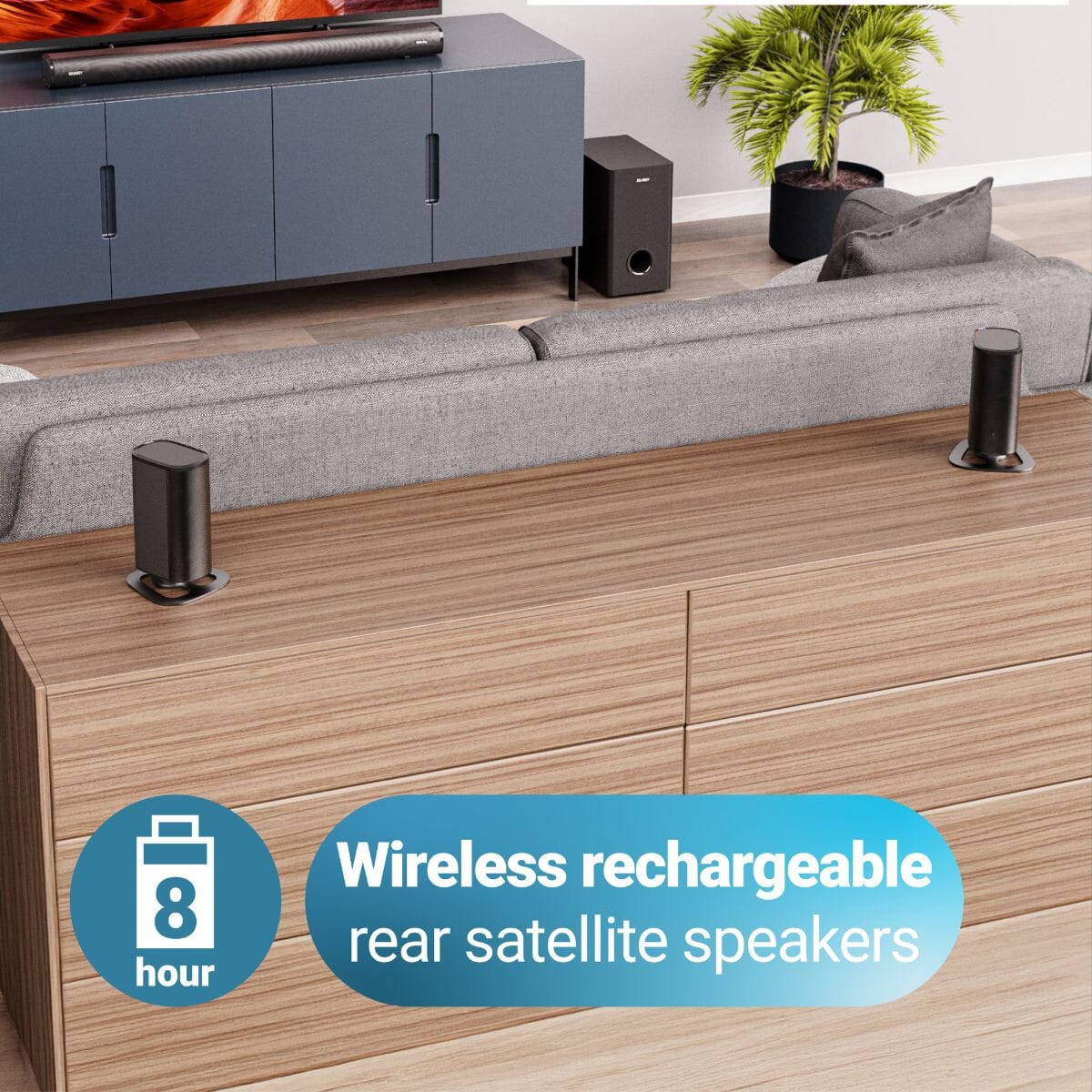 Majority Everest 5.1 Dolby Audio Surround Sound System with Soundbar & Wireless Subwoofer - 300W - Bluetooth, HDMI - K&B Audio