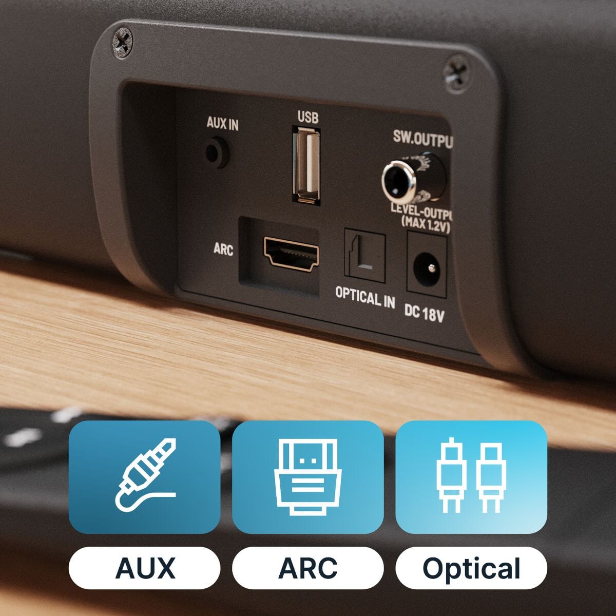 Majority Naga 40 Soundbar - 70W - Bluetooth, HDMI - K&B Audio