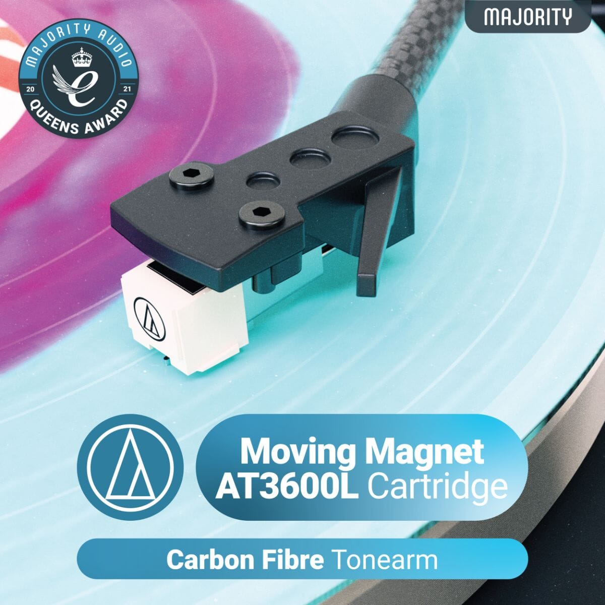 Majority Stylo Bluetooth Turntable - Manual - 2 Speed - K&B Audio