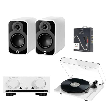 Mission 778X Amplifier, Pro-Ject E1 & Q Acoustics 5010 Bookshelf Speakers - K&B Audio