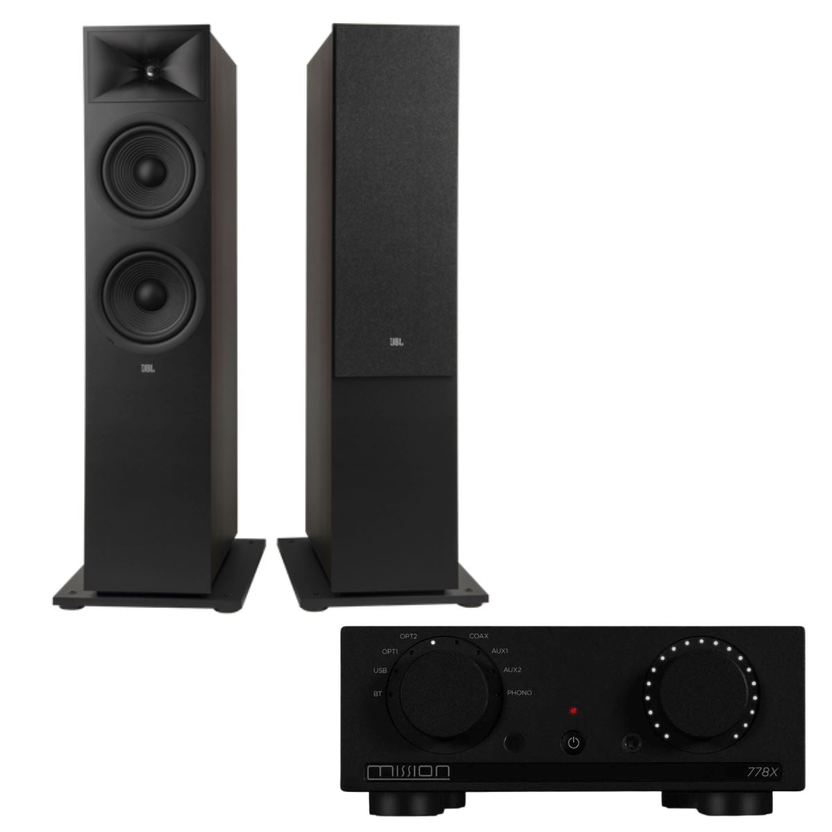 Mission 778X Integrated Amplifier + JBL Stage 280F Floorstanding Speakers - K&B Audio