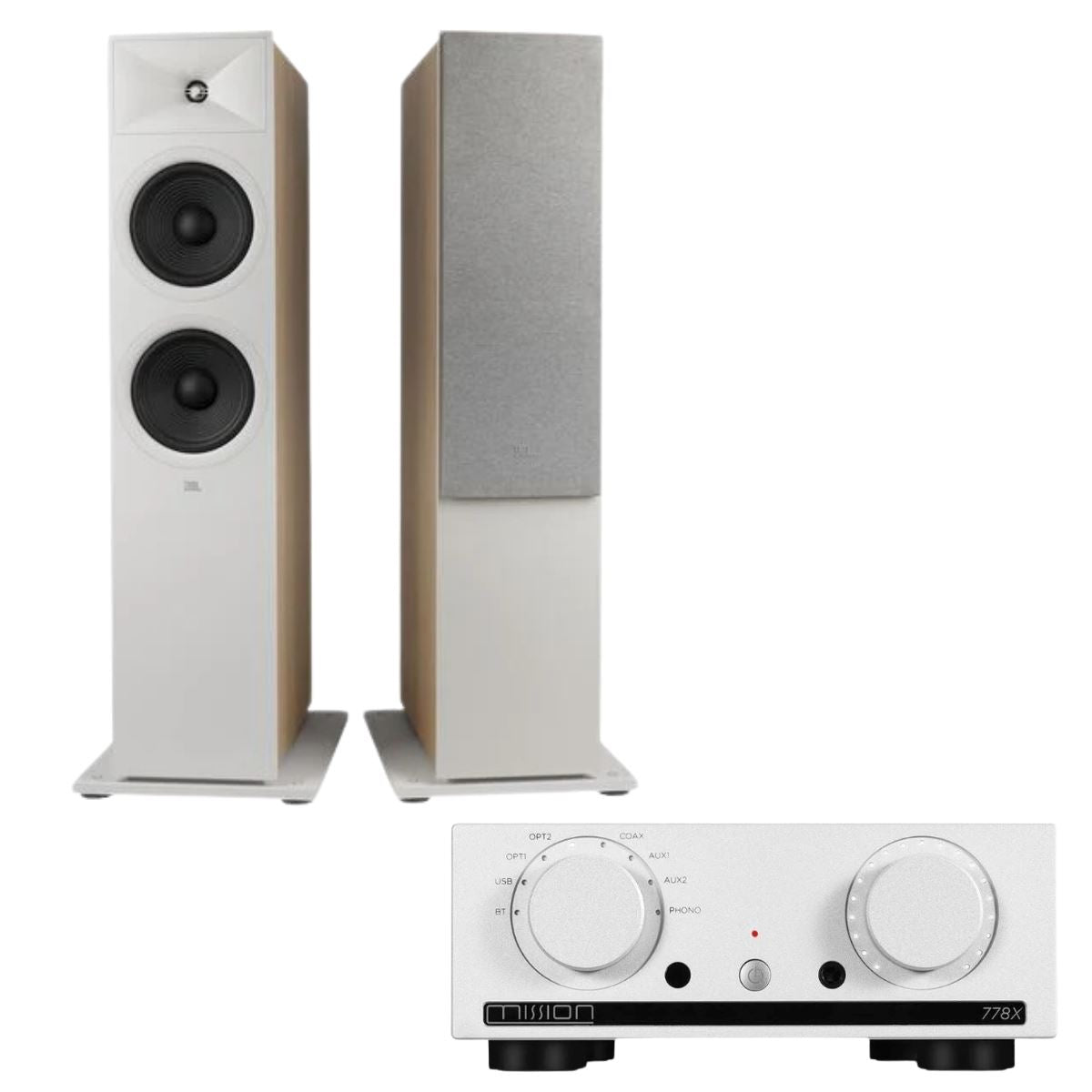 Mission 778X Integrated Amplifier + JBL Stage 280F Floorstanding Speakers - K&B Audio