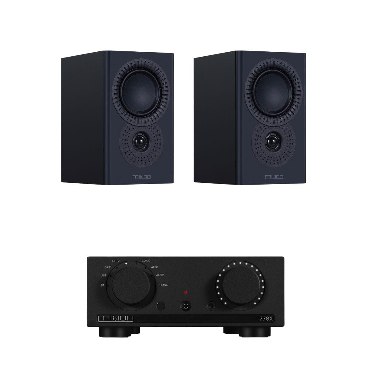 Mission 778X Integrated Amplifier + Mission LX-1 Bookshelf Speakers - K&B Audio
