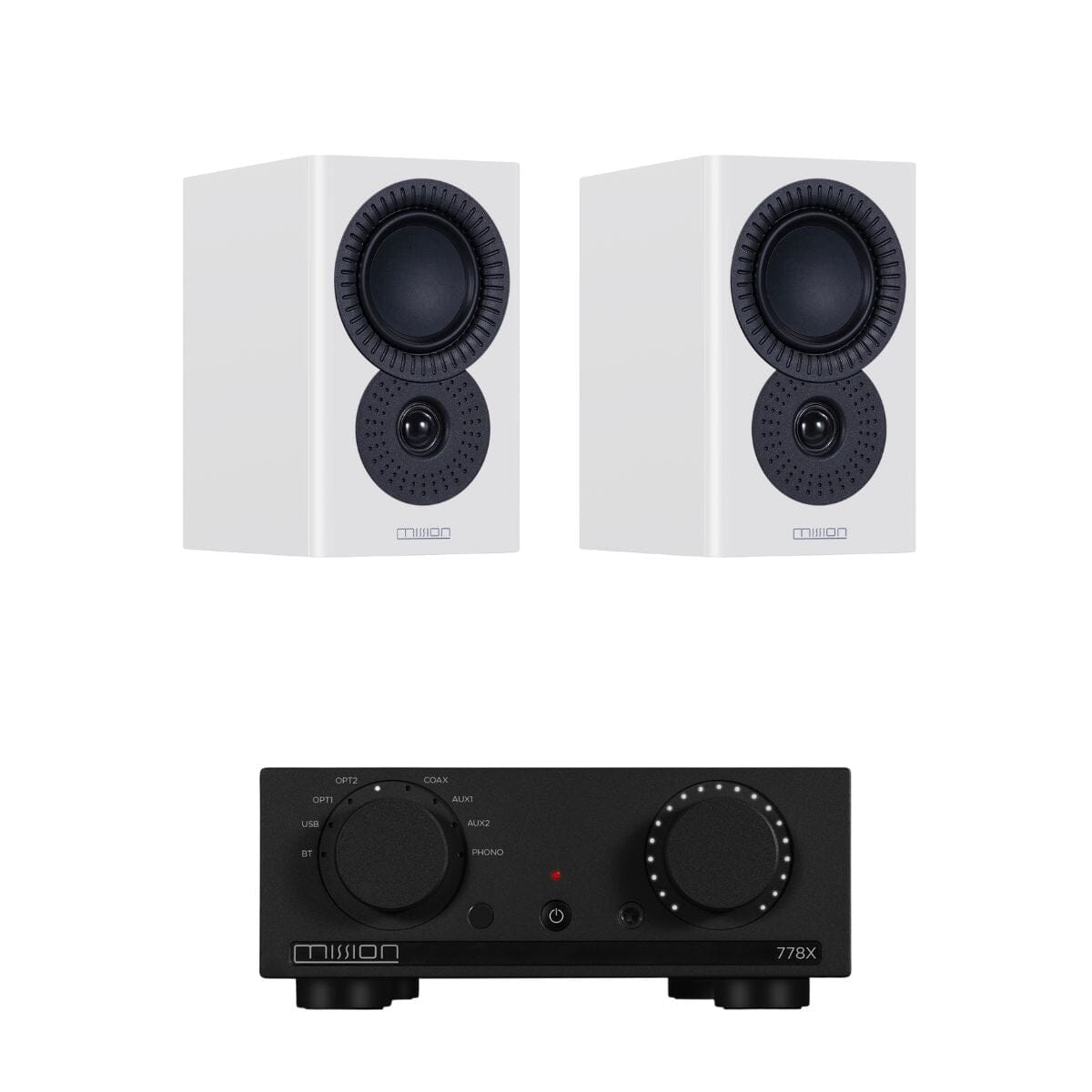 Mission 778X Integrated Amplifier + Mission LX-1 Bookshelf Speakers - K&B Audio