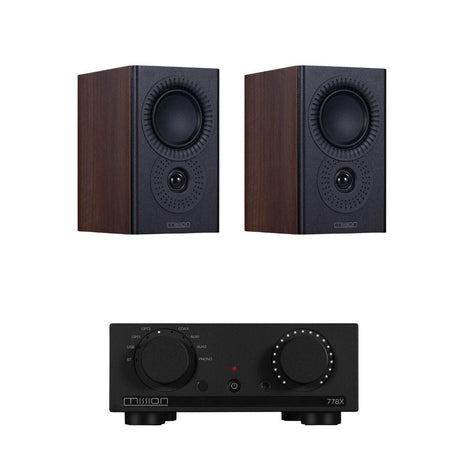 Mission 778X Integrated Amplifier + Mission LX-1 Bookshelf Speakers - K&B Audio