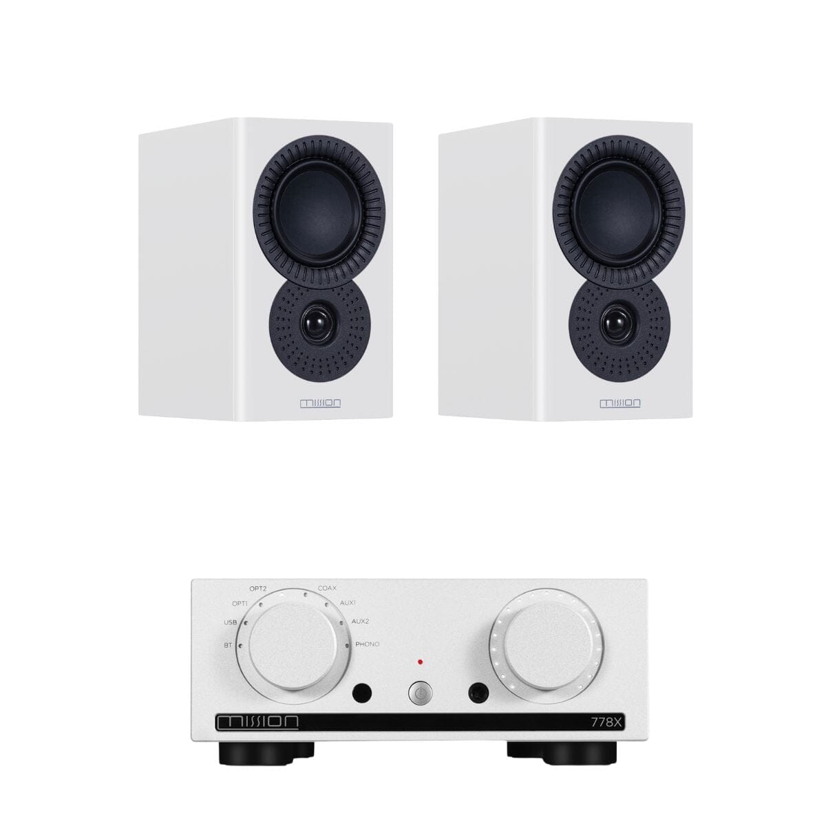 Mission 778X Integrated Amplifier + Mission LX-1 Bookshelf Speakers - K&B Audio