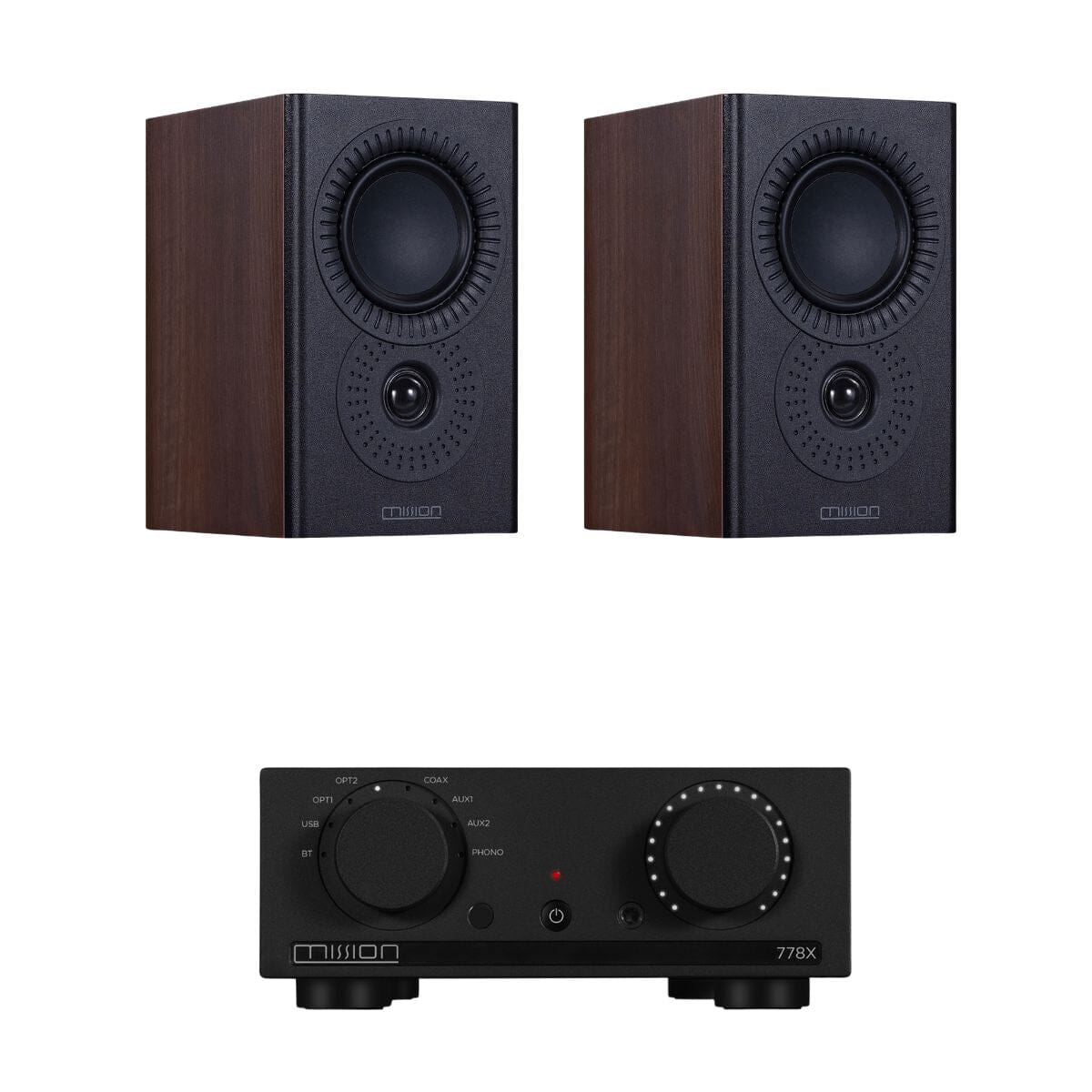 Mission 778X Integrated Amplifier + Mission LX-2 Bookshelf Speakers - K&B Audio