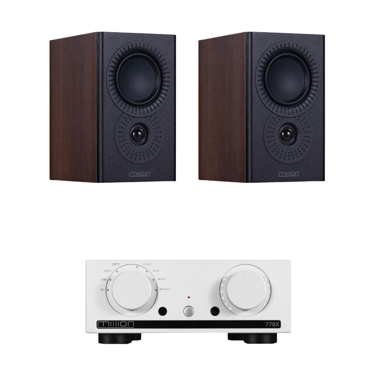 Mission 778X Integrated Amplifier + Mission LX-2 Bookshelf Speakers - K&B Audio