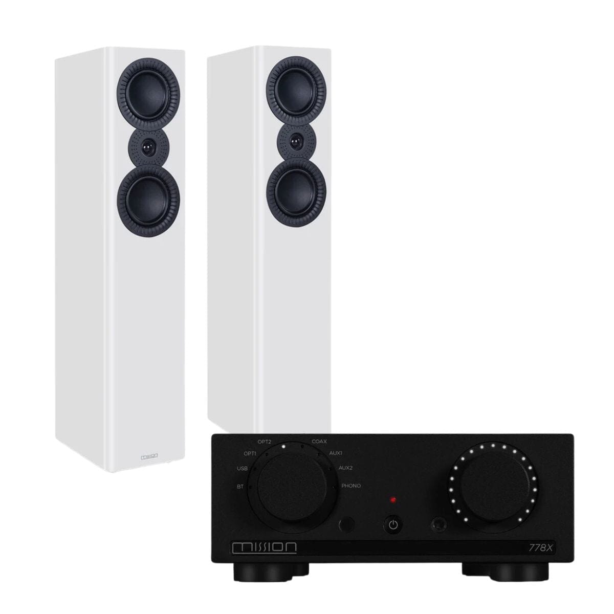 Mission 778X Integrated Amplifier + Mission LX-4 Floorstanding Speakers - K&B Audio