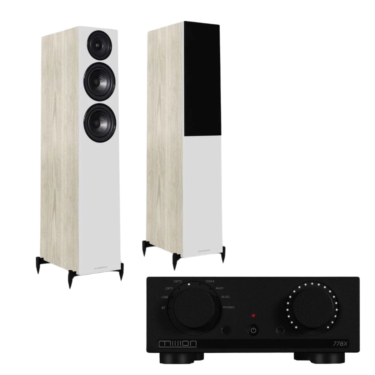 Mission 778X Integrated Amplifier + Wharfedale Diamond 12.3 Floorstanding Speakers - K&B Audio