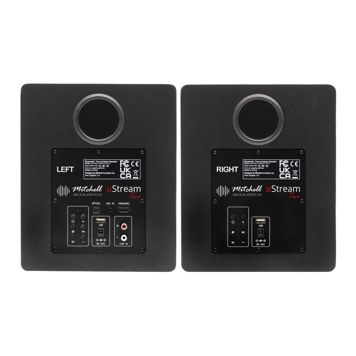 Mitchell Acoustics uStream Two Wireless Bookshelf Speakers Active Speakers Mitchell Acoustics