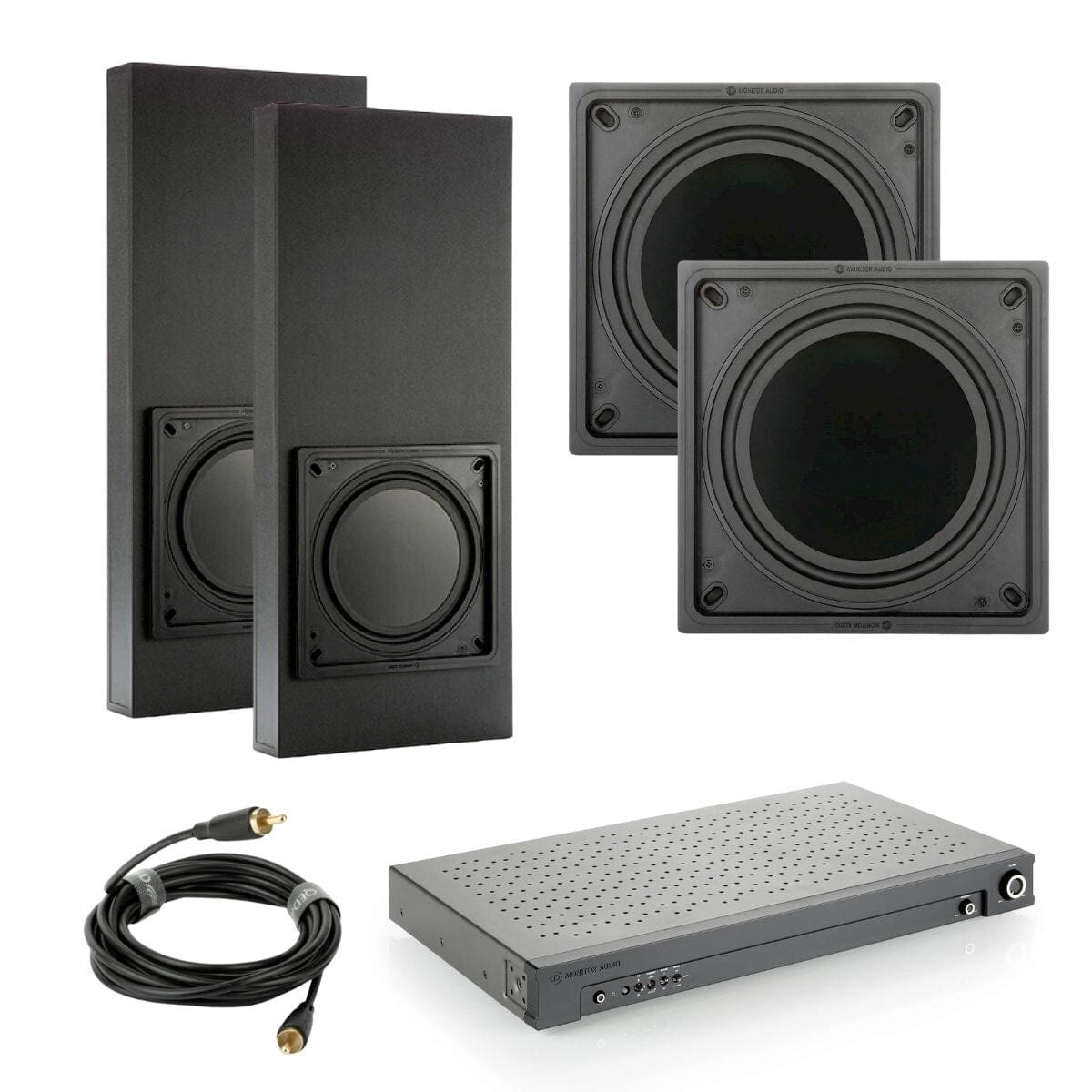 Monitor Audio In Wall Subwoofer Package - Dual - 250W - K&B Audio