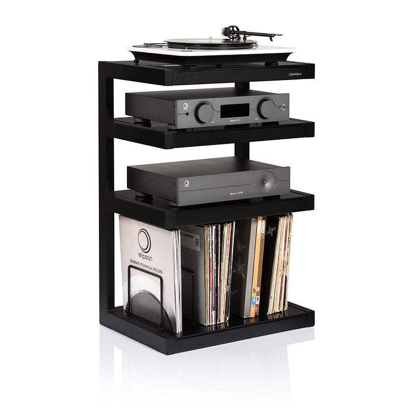 Norstone Esse Hi-Fi Vinyl Stand - Black / Black - K&B Audio