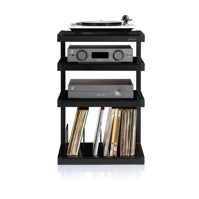Norstone Esse Hi-Fi Vinyl Stand - Black / Black - K&B Audio