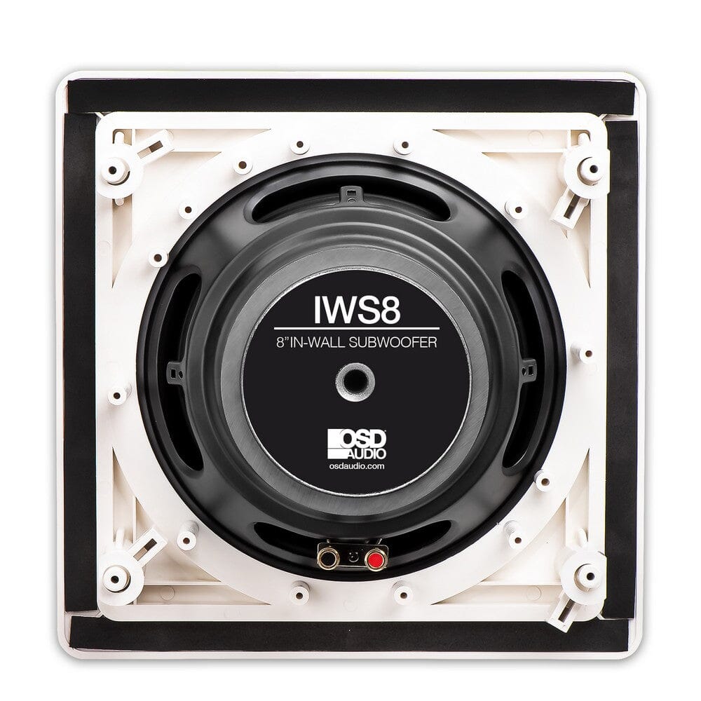 OSD Audio SMP200 + IWS8 8" In Wall Subwoofer Package - 200W - K&B Audio