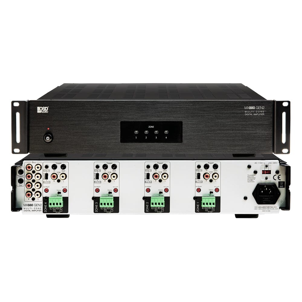 OSD Audio MX880 80W 4 Zone Amplifier Amplifiers OSD Audio