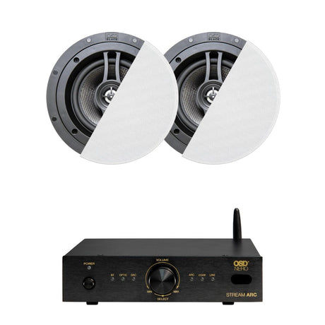OSD Audio Nero Stream ARC Amplifier + R63 6.5" Ceiling Speakers - K&B Audio