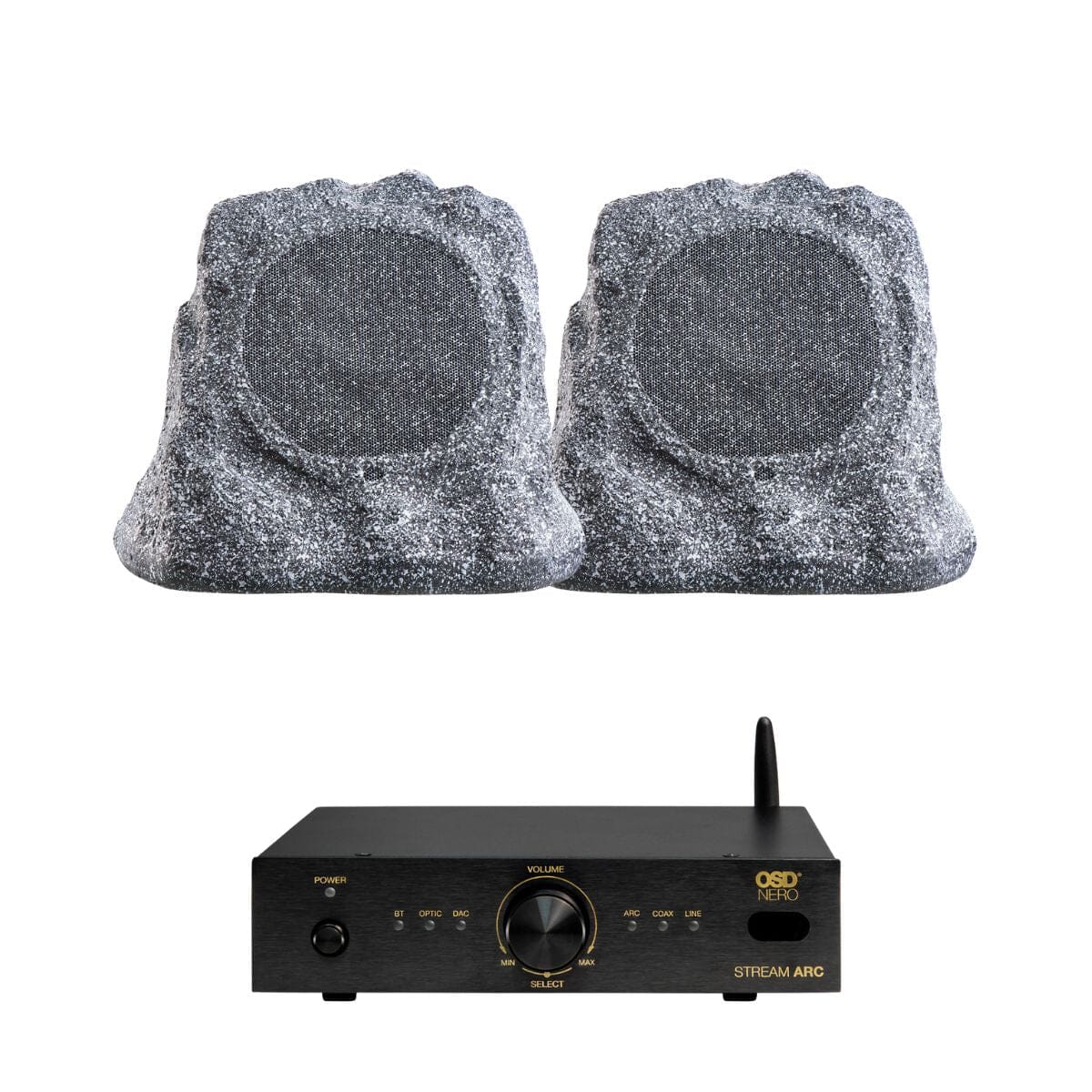 OSD Audio Nero Stream ARC Amplifier + RS670 Rock Speakers - K&B Audio