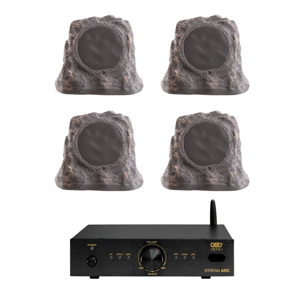 OSD Audio Nero Stream ARC Amplifier + RS670 Rock Speakers - K&B Audio