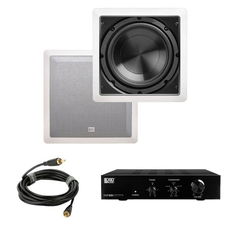 OSD Audio SMP200 + IWS10 10" In Wall Subwoofer Package - 200W - K&B Audio