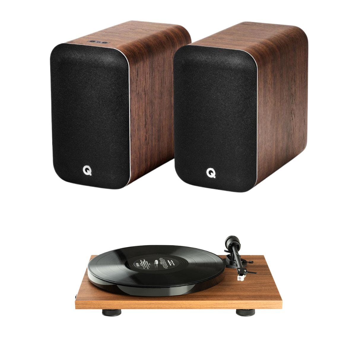 Pro-Ject E1 Phono Turntable + Q Acoustics M20 Active Bluetooth Speakers - K&B Audio
