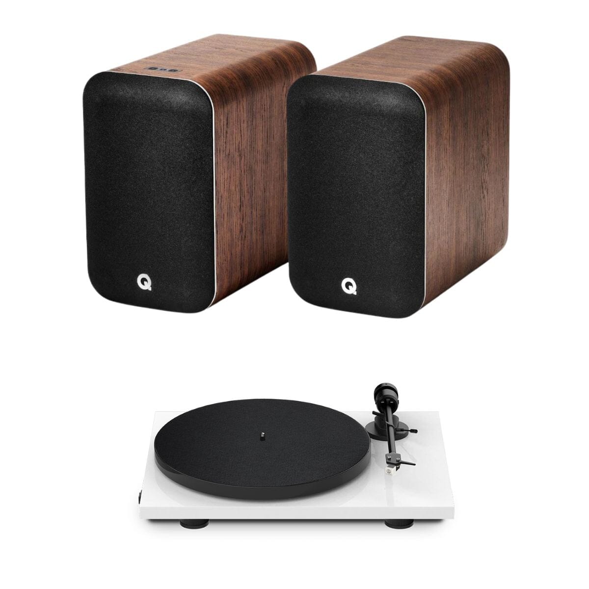 Pro-Ject E1 Phono Turntable + Q Acoustics M20 Active Bluetooth Speakers - K&B Audio