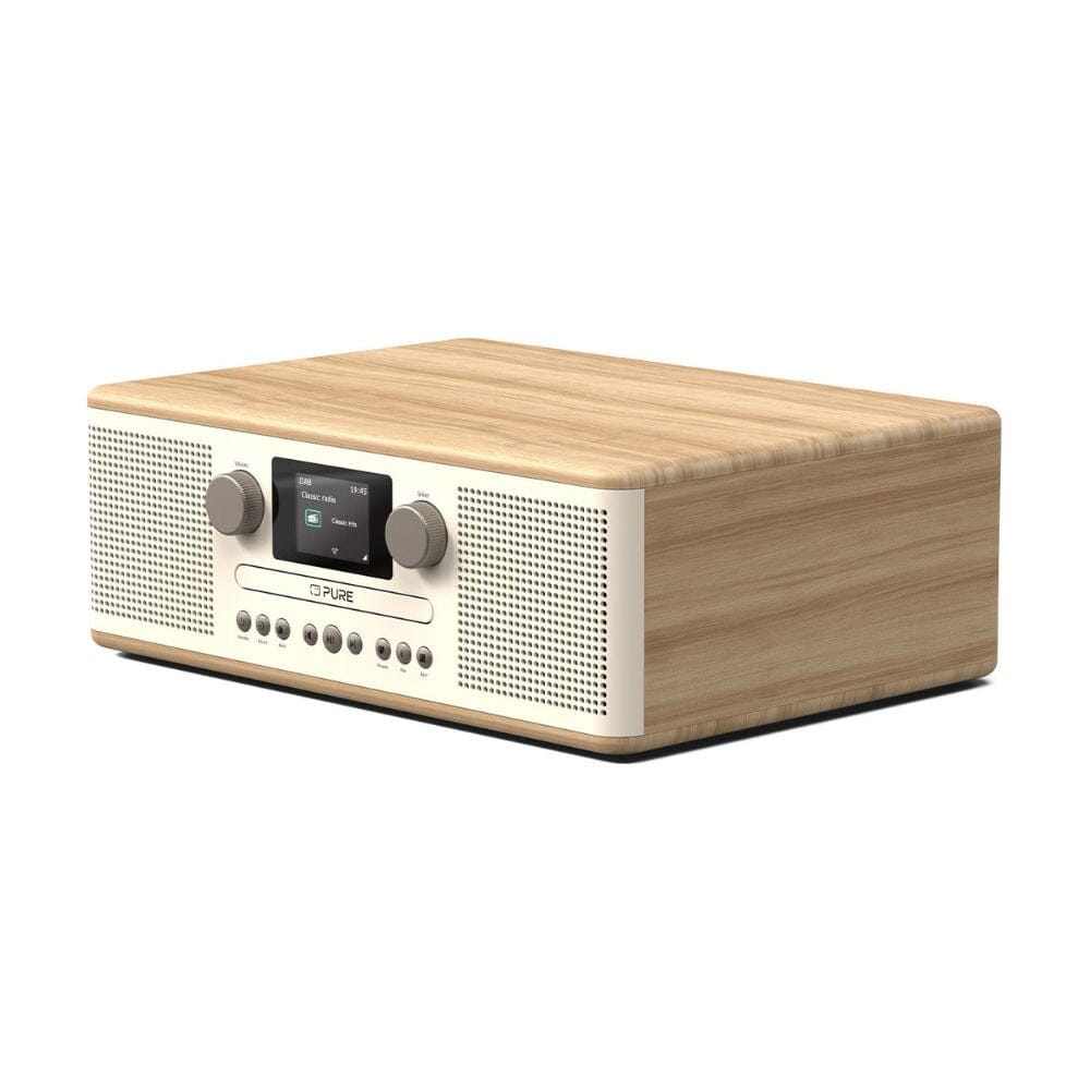 Pure Classic C-D6 CD Player, Radio & Bluetooth + Audio-Technica LP60X Turntable - K&B Audio