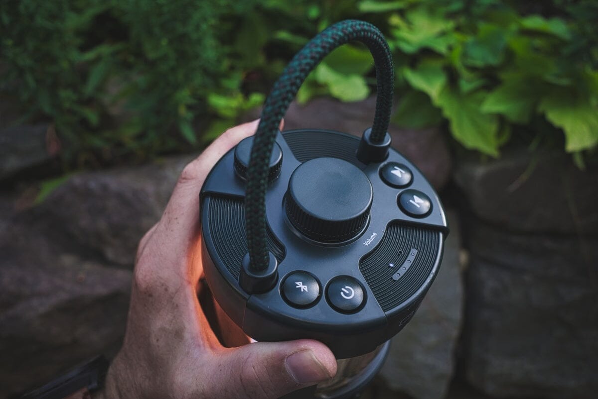 Pure Woodland Glow Waterproof Outdoor Speaker with LED Lamp - K&B Audio