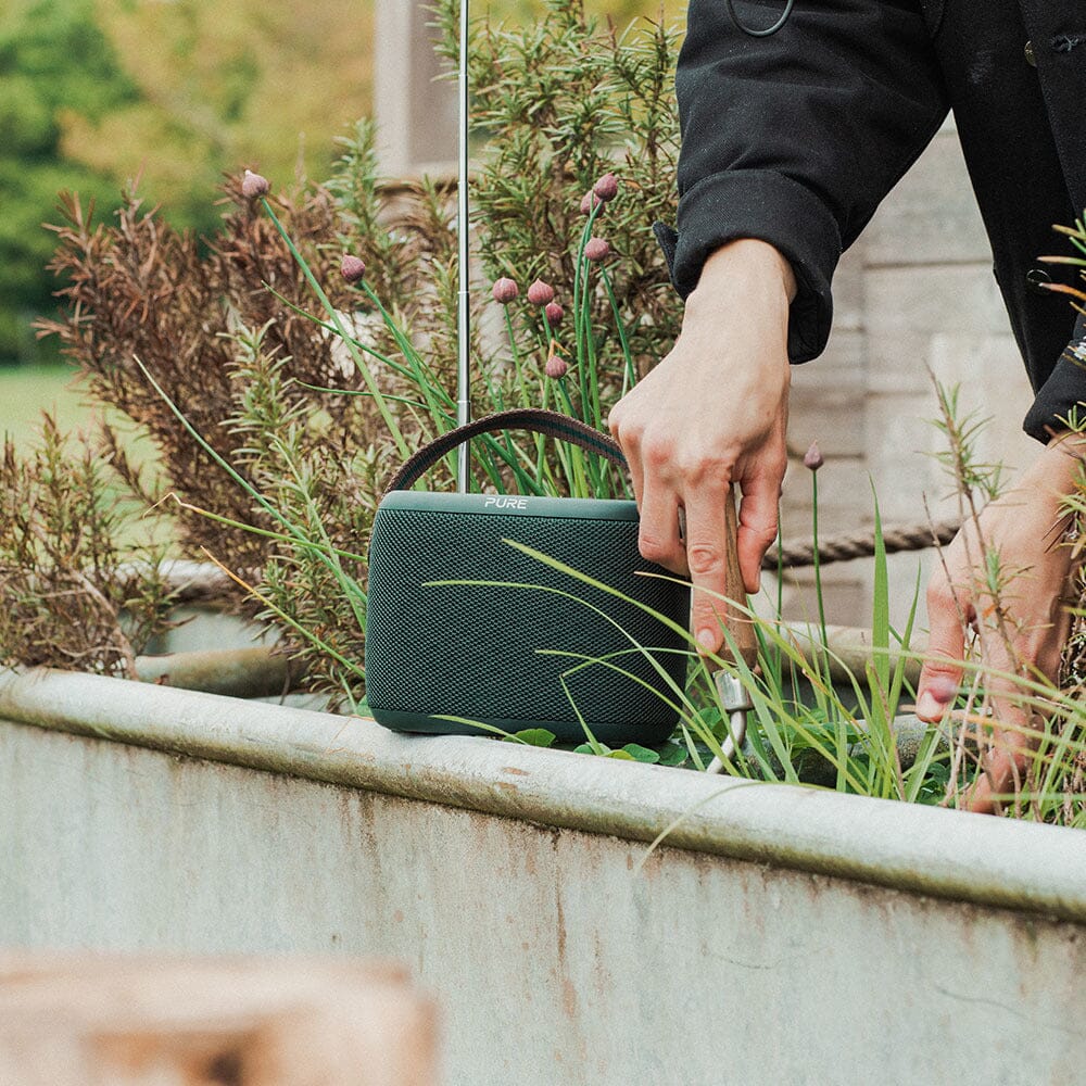 Pure Woodland Waterproof Portable Speaker with Bluetooth & FM/DAB Radio - K&B Audio