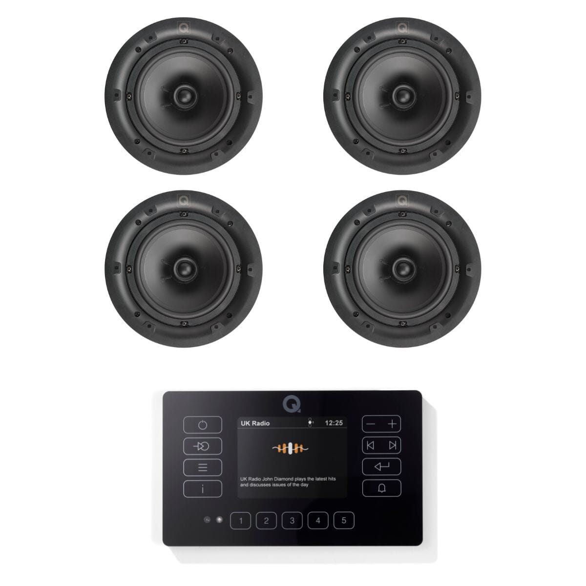 Q Acoustics E120 4 x 6.5" Bluetooth Ceiling Speaker System with DAB Radio - K&B Audio