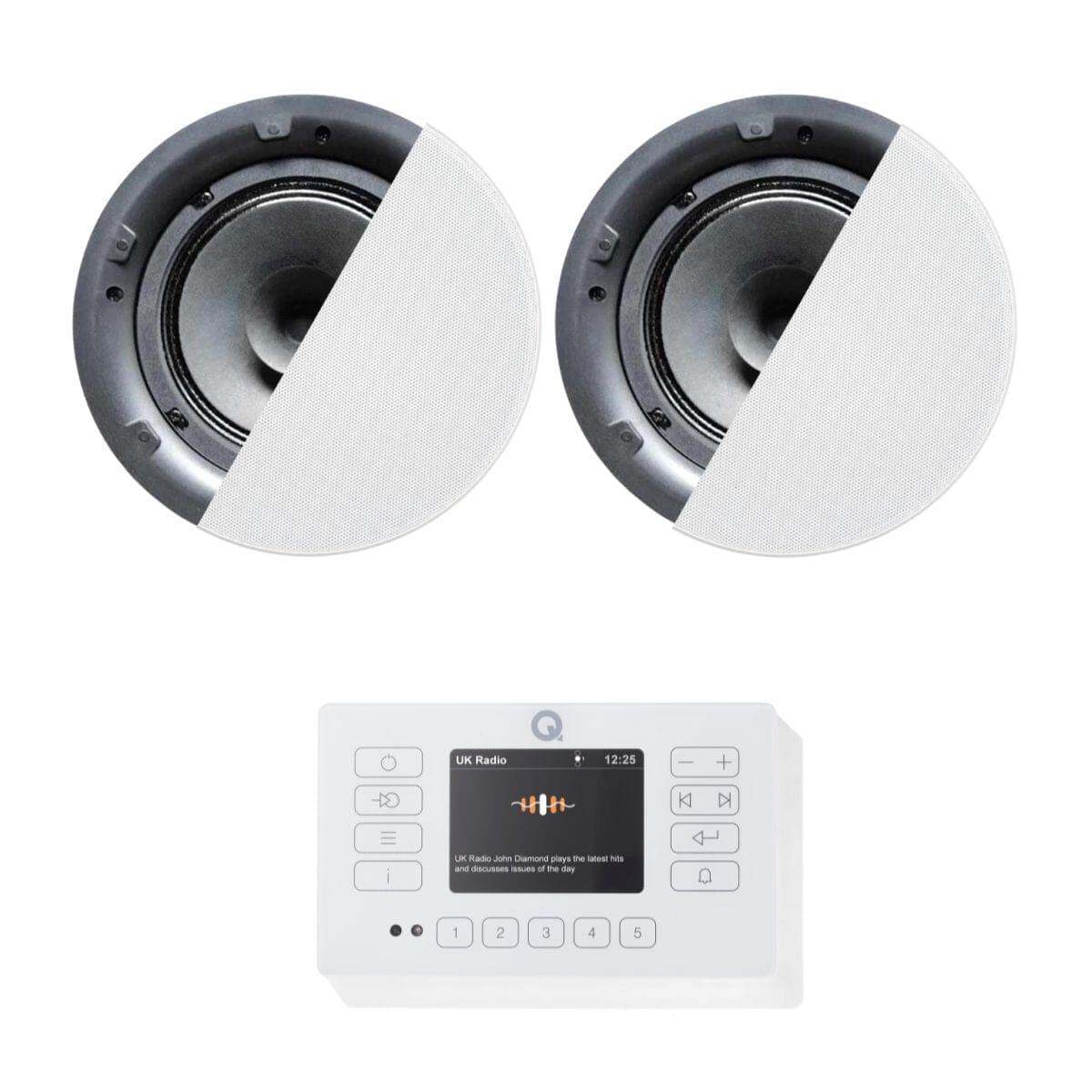 Q Acoustics E120 6.5" Bluetooth Ceiling Speaker System with DAB/FM Radio - K&B Audio