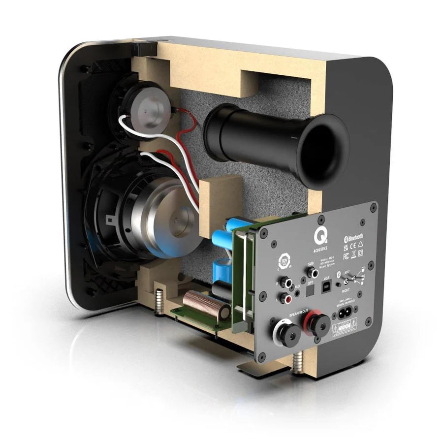 Audio-Technica LP70XBT Bluetooth Turntable + Q Acoustics M20 Active Bluetooth Speakers - K&B Audio