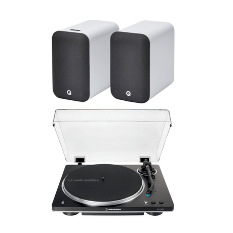Audio-Technica LP70XBT Bluetooth Turntable + Q Acoustics M20 Active Bluetooth Speakers - K&B Audio