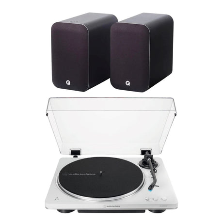Audio-Technica LP70XBT Bluetooth Turntable + Q Acoustics M20 Active Bluetooth Speakers - K&B Audio