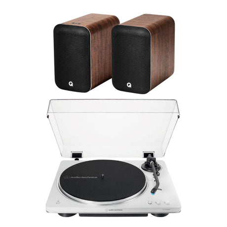 Audio-Technica LP70XBT Bluetooth Turntable + Q Acoustics M20 Active Bluetooth Speakers - K&B Audio