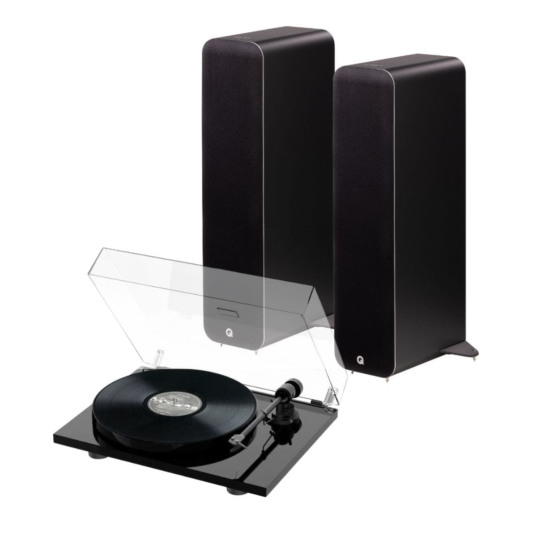 Pro-Ject E1 Phono Turntable + Q Acoustics M40 Active Floorstanding Speakers - K&B Audio