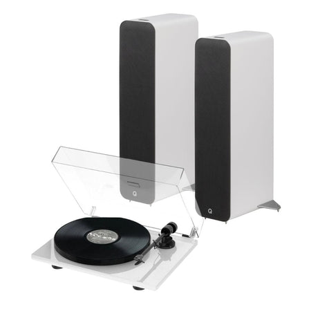 Q Acoustics M40 Active Floorstanding Speakers + Pro-Ject E1 Phono Turntable - K&B Audio