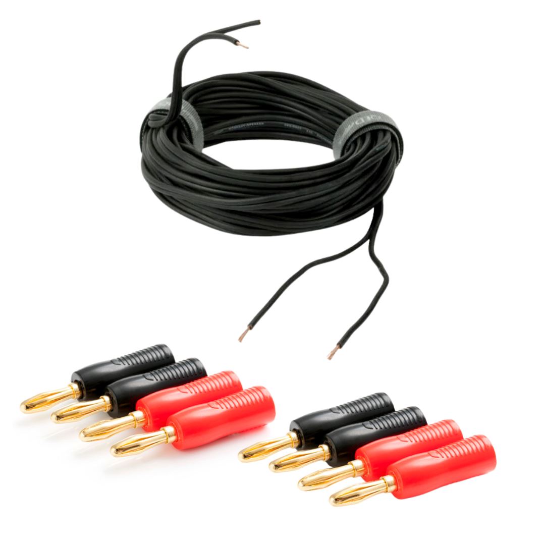 HiFi Speaker Cable Kit 6M Speaker Cable + 8 x Banana Plugs K&B Audio