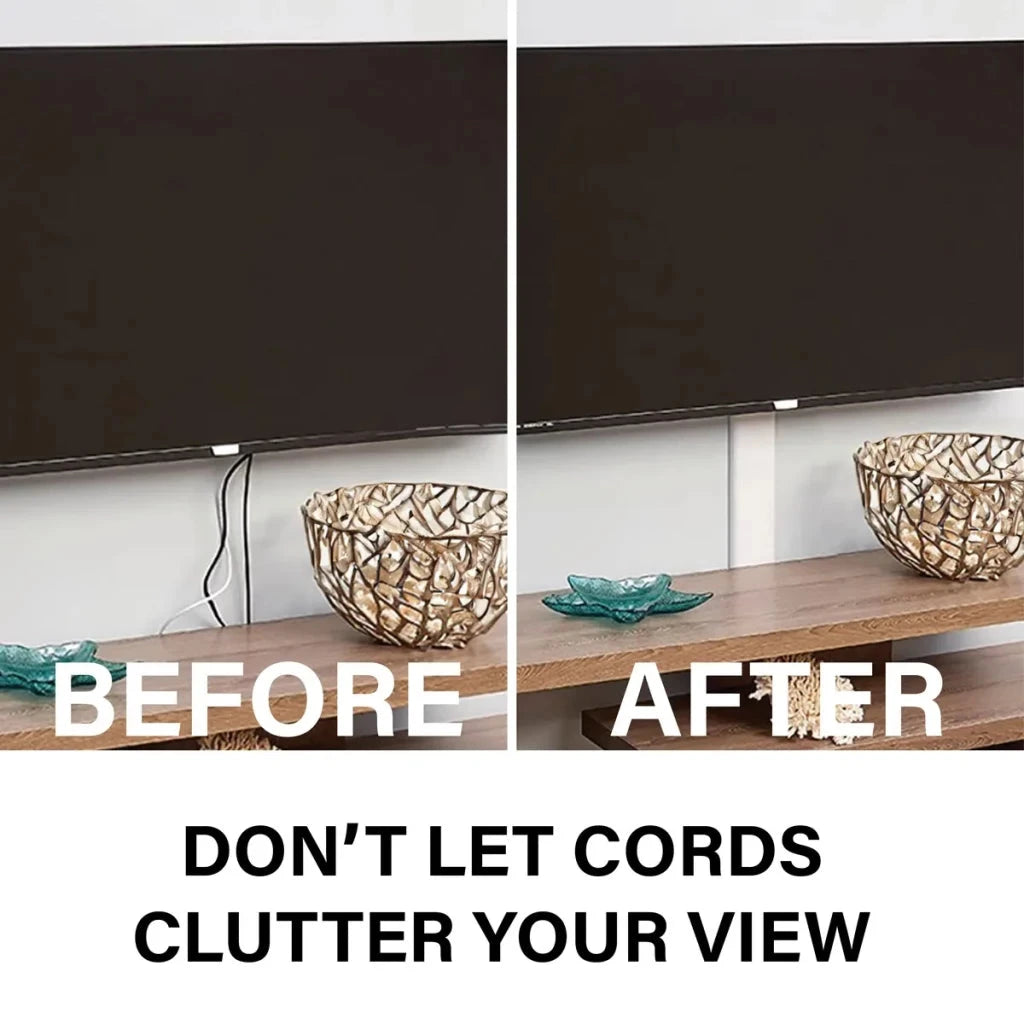 Sanus 2-Piece 48" x 3.5" PVC White Flat Screen TV Kit (Holds up to 5 Cables) - K&B Audio