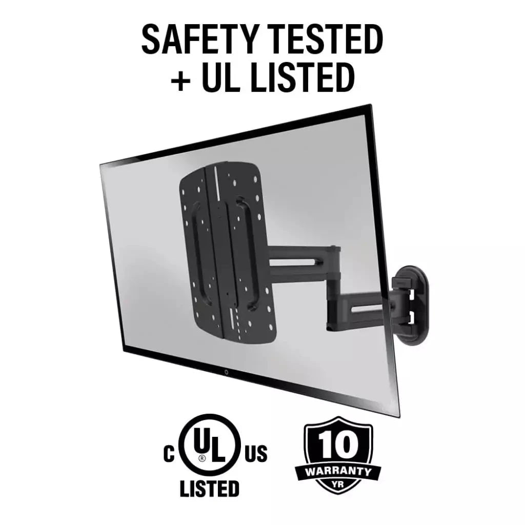Sanus Advanced Full-Motion 4D® + Shift™ TV Wall Mount for TVs 19"-43" - K&B Audio