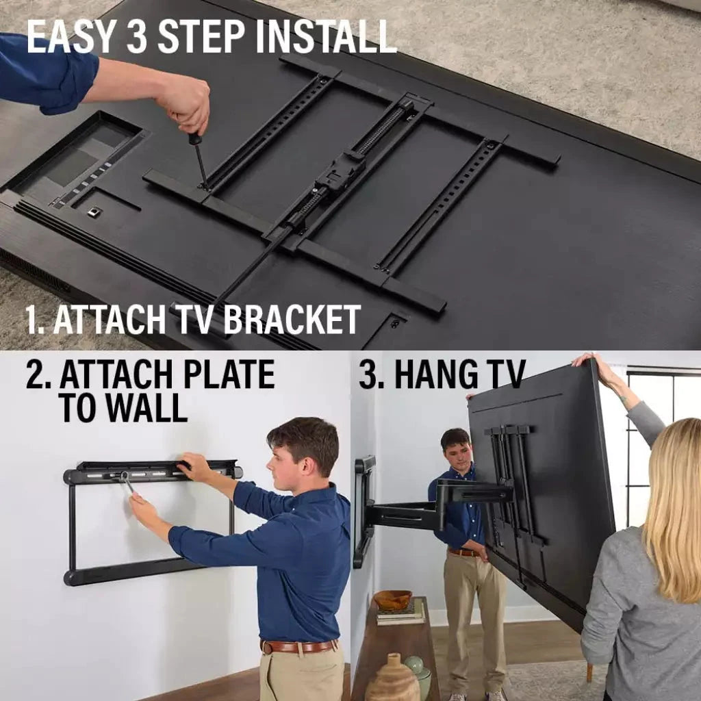 Sanus Advanced Full-Motion 4D® + Shift™ TV Wall Mount for TVs 42"-90" - K&B Audio