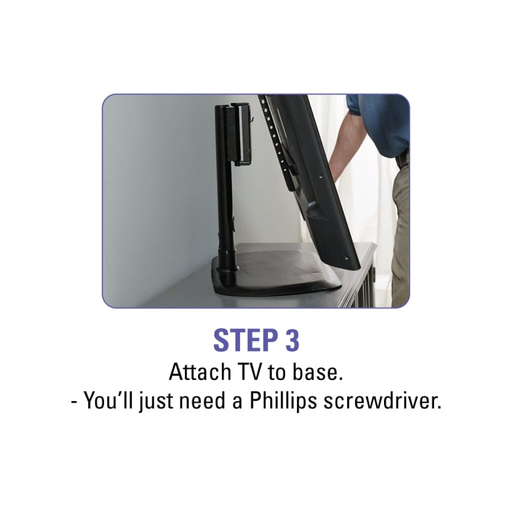 SANUS FTVS1-B2 32"-65” Swivel TV Pedestal Stand - K&B Audio