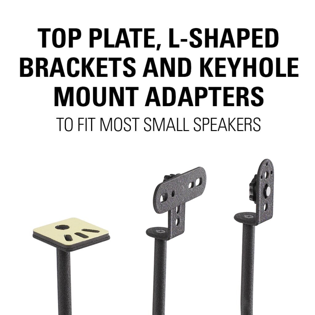 SANUS HTB3-B1 Adjustable Speaker Stands for Satellite Speakers up to 4 lbs - K&B Audio