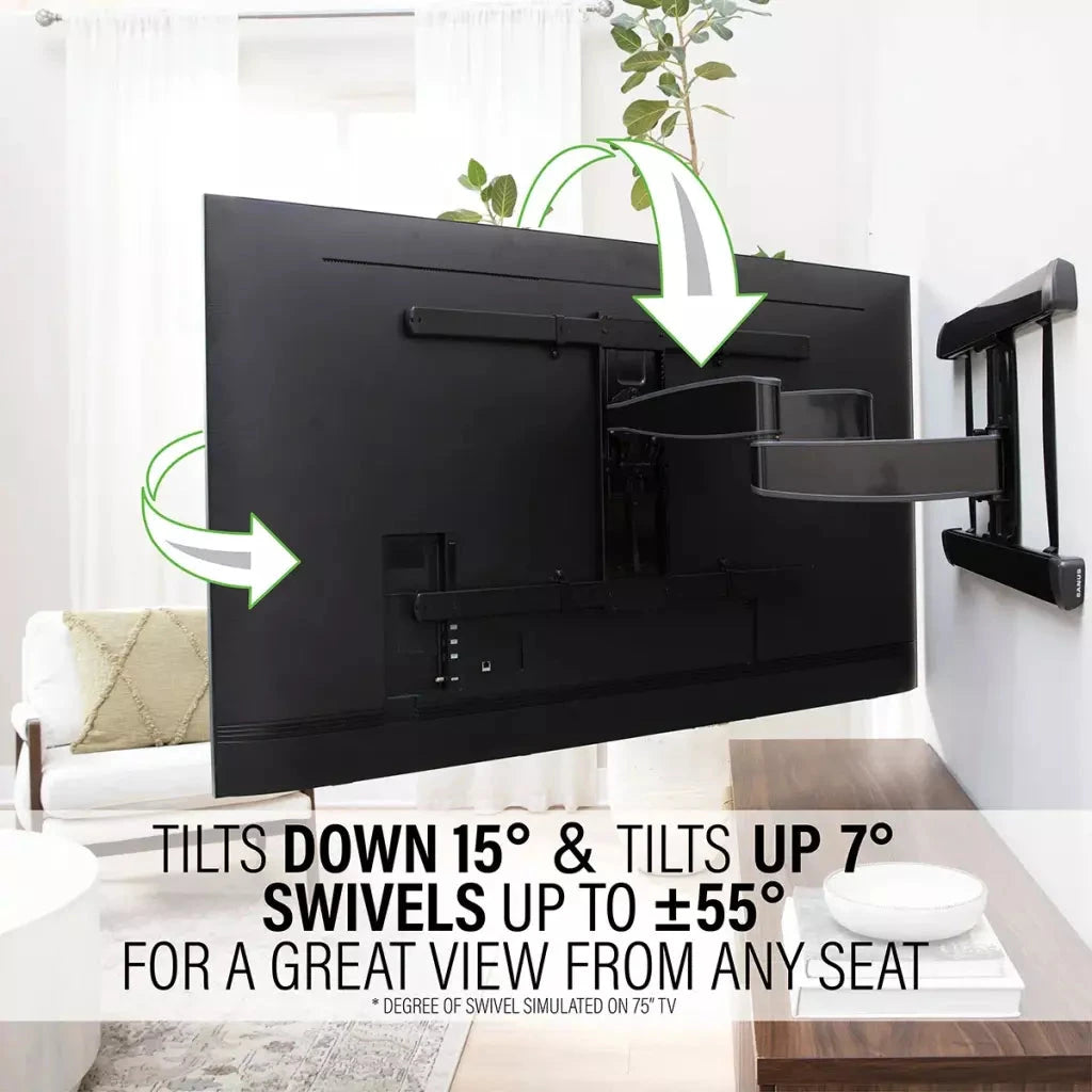 Sanus Premium Advanced XL Full-Motion Premium TV Wall Mount for TVs 65"-100" - K&B Audio