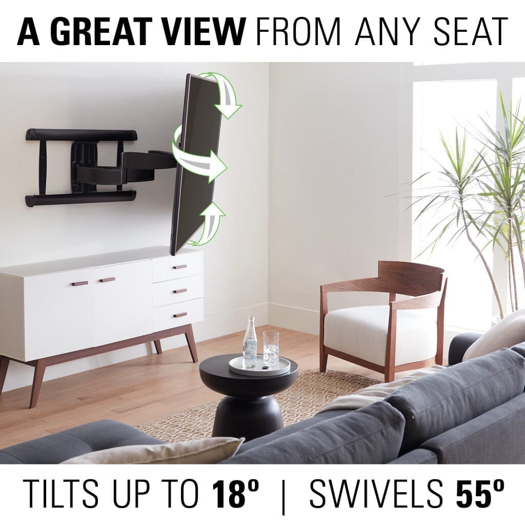 SANUS VXF730-B2 Premium Full Motion TV Wall Mount for 46"-95" TVs - K&B Audio