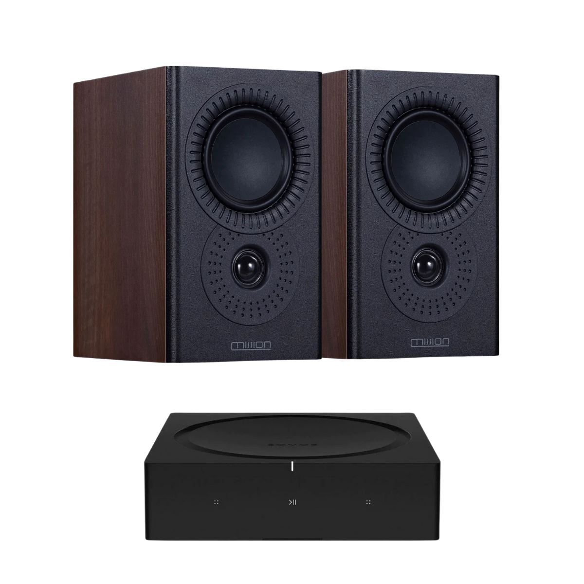 Sonos AMP + Mission LX-1 Bookshelf Speakers - K&B Audio