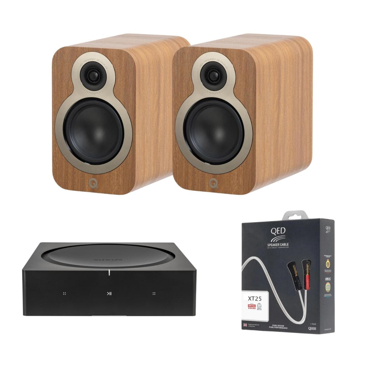 Sonos AMP + Q Acoustics 3020c Bookshelf Speakers - K&B Audio