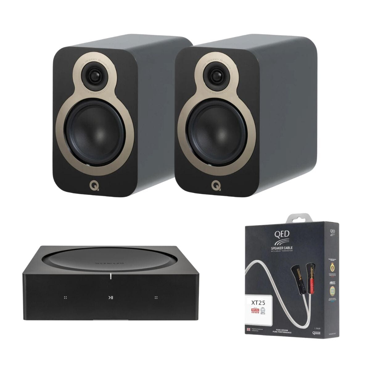 Sonos AMP + Q Acoustics 3020c Bookshelf Speakers - K&B Audio